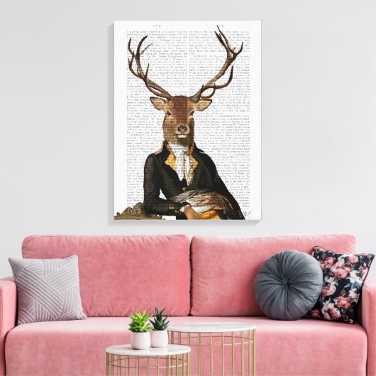 Toile Portrait de cerfs (Insitu(Salon))