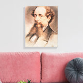 Toile Portrait de Charles Dickens, 1869 (Insitu(Salon))