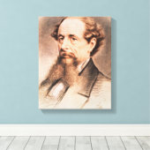 Toile Portrait de Charles Dickens, 1869 (Insitu (Plancher de Bois))
