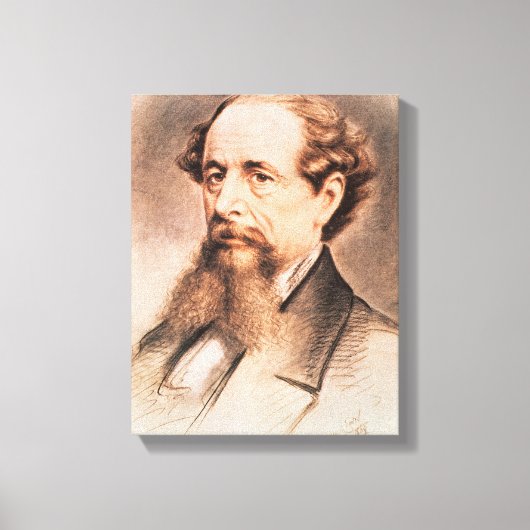 Toile Portrait de Charles Dickens, 1869 (Recto)
