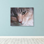 Toile Portrait de chat (Insitu (Plancher de Bois))