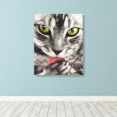 Toile Portrait de chat (Insitu (Plancher de Bois))