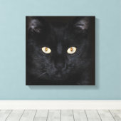Toile Portrait de chat noir (Insitu (Plancher de Bois))