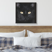 Toile Portrait de chat noir (Insitu(Chambre))
