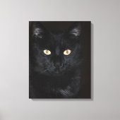 Toile Portrait de chat noir (Recto)