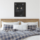 Toile Portrait de chat noir (Insitu(Chambre))