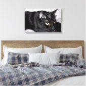 Toile Portrait de chat noir mignon (Insitu(Chambre))