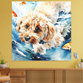 Toile Portrait de chien à l'aquarelle (Insitu(Salon))