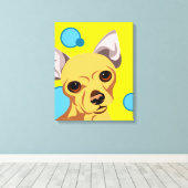 Toile Portrait de chien Chihuahua (Insitu (Plancher de Bois))
