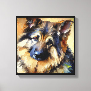 Toile Portrait de chien de berger bohémien