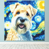 Toile Portrait de chien de Terrier, revêtu d'une couche  (Insitu (Plancher de Bois))