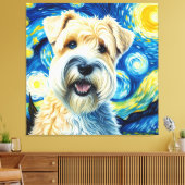 Toile Portrait de chien de Terrier, revêtu d'une couche  (Insitu(Salon))