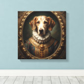 Toile Portrait de chien Noble Renaissance dans cadre Vin (Insitu (Plancher de Bois))