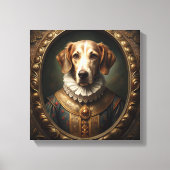 Toile Portrait de chien Noble Renaissance dans cadre Vin (Recto)
