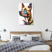 Toile Portrait de chien personnalisé (Insitu(Chambre))