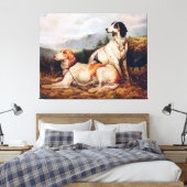 Toile Portrait de chiens de chasse vintages (Insitu(Chambre))