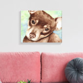 Toile Portrait de Chihuahua (Insitu(Salon))