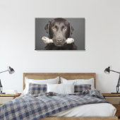Toile Portrait de chocolat labrador (Insitu(Chambre))