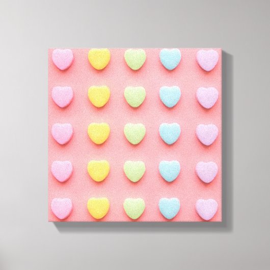 Toile Portrait de Coeurs de bonbons (Recto)