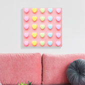 Toile Portrait de Coeurs de bonbons (Insitu(Salon))