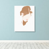 Toile Portrait de contours moderne (Insitu (Plancher de Bois))