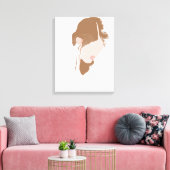 Toile Portrait de contours moderne (Insitu(Salon))