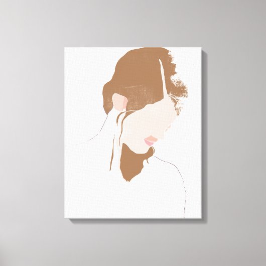 Toile Portrait de contours moderne (Recto)