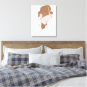 Toile Portrait de contours moderne (Insitu(Chambre))