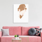 Toile Portrait de contours moderne (Insitu(Salon))