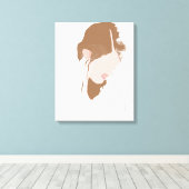 Toile Portrait de contours moderne (Insitu (Plancher de Bois))
