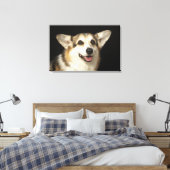 Toile Portrait de Corgi noir, marron et blanc (Insitu(Chambre))