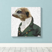 Toile Portrait de Dandy Meerkat (Insitu (Plancher de Bois))