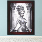 Toile Portrait de Drusella Arkaevis AI Art par Xzendor7 (Insitu (Plancher de Bois))