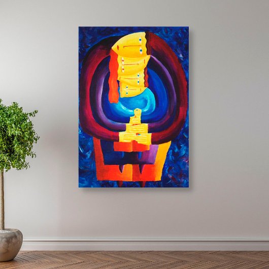 Toile Portrait de famille moderne ensemble