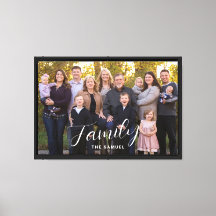 Portrait de famille personnalisé Grand script mura