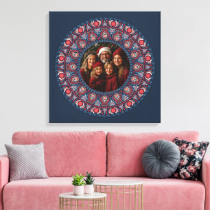 Toile Portrait de famille personnalisé Russet Christmas