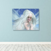 Toile Portrait de fée froid d'hiver (Insitu (Plancher de Bois))