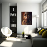 Toile Portrait de femme africaine de charme<br><div class="desc">Transformez votre espace en un sanctuaire à couper le souffle avec ce magnifique portrait mural d'une belle femme africaine, design de haute qualité qui ajoutera une touche d'élégance et de sophistication à toutes les chambres. Avec un mélange captivant de tons chauds et de couleurs vives, ce portrait capture l'essence de...</div>