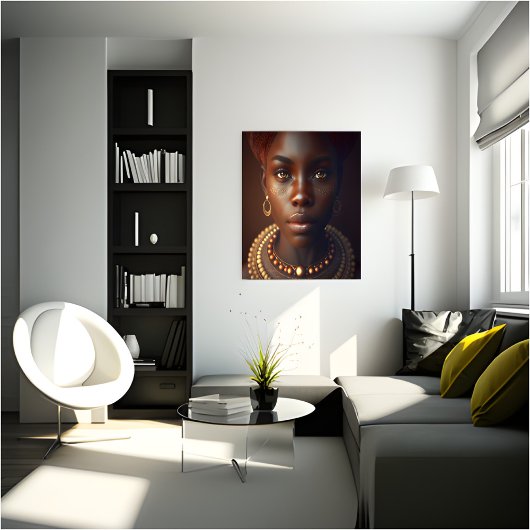 Toile Portrait de femme africaine de charme