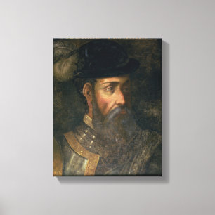 Toile Portrait de Francisco Pizarro (c.1478-1541) Spanis