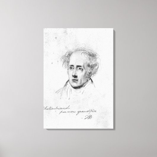 Toile Portrait de François René Vicomte de (Recto)