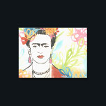 Toile Portrait de Frida Kahlo<br><div class="desc">Portrait de Frida Kahlo par June Erica Vess</div>