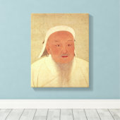 Toile Portrait de Genghis Khan, Mongol Khan (Insitu (Plancher de Bois))