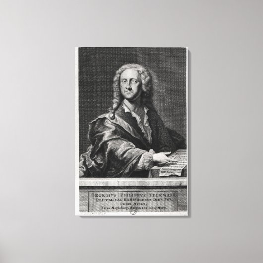 Toile Portrait de Georg Philipp Telemann (Recto)
