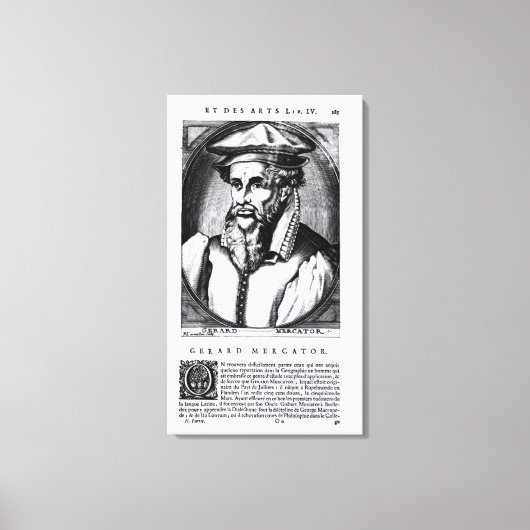 Toile Portrait de Gerard Mercator (Recto)