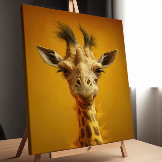 Toile Portrait de girafe
