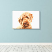 Toile Portrait de Goldendoodle Studio (Insitu (Plancher de Bois))
