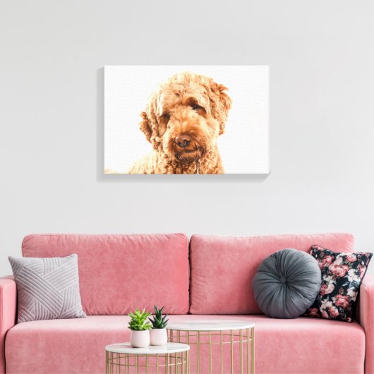 Toile Portrait de Goldendoodle Studio (Insitu(Salon))