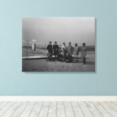 Toile Portrait de groupe devant le planeur à Kill (Insitu (Plancher de Bois))