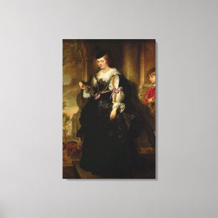 Toile Portrait de Helene Fourment avec un entraîneur,